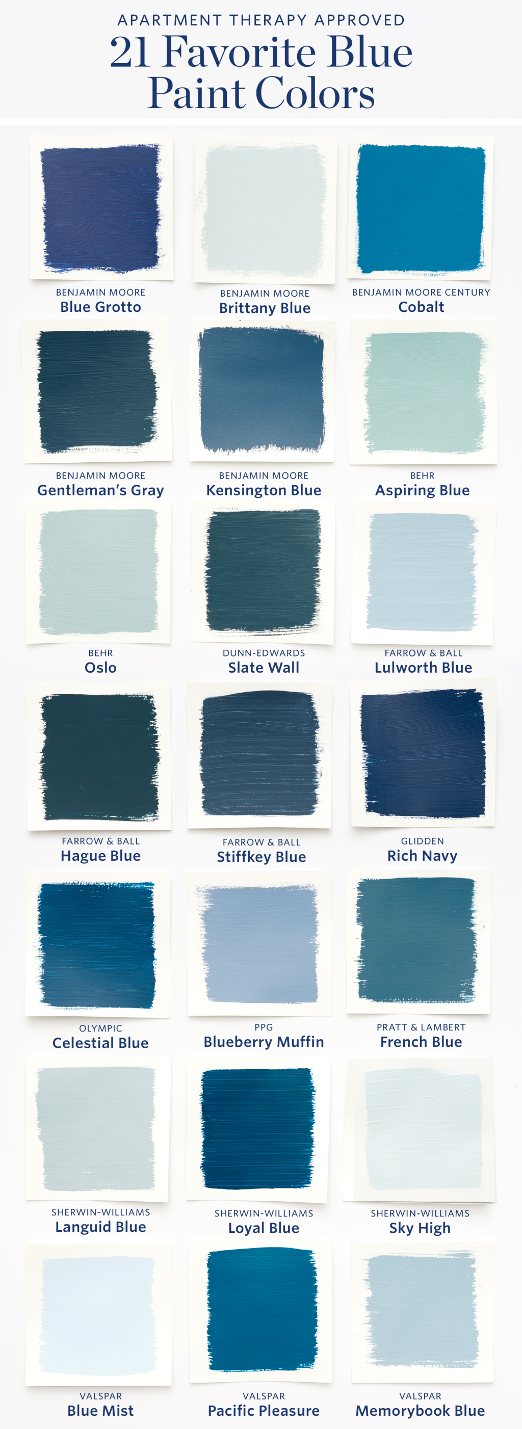 Picture of: Best Blue Paint Colors for Interior Walls  Apartment Therapy