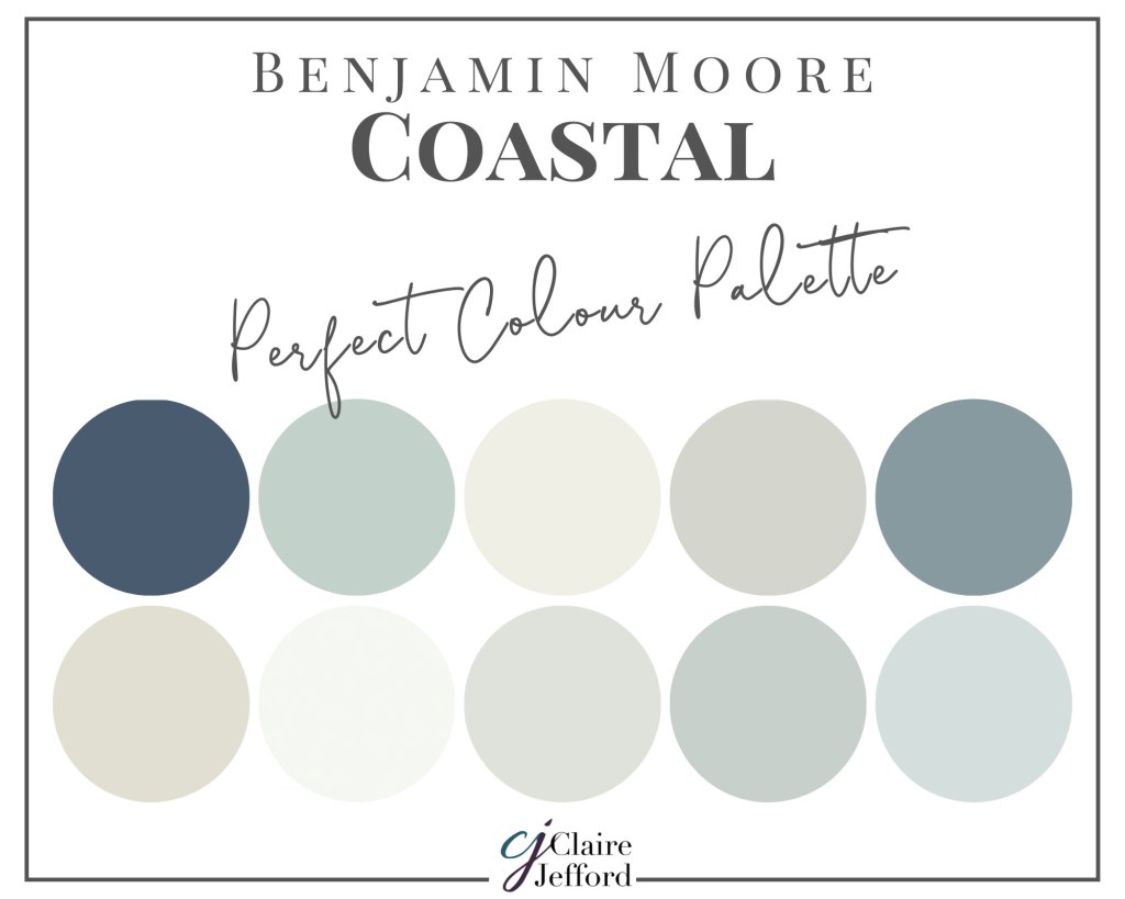 Picture of: Coastal Perfect Paint Palette Benjamin Moore Interior – Etsy