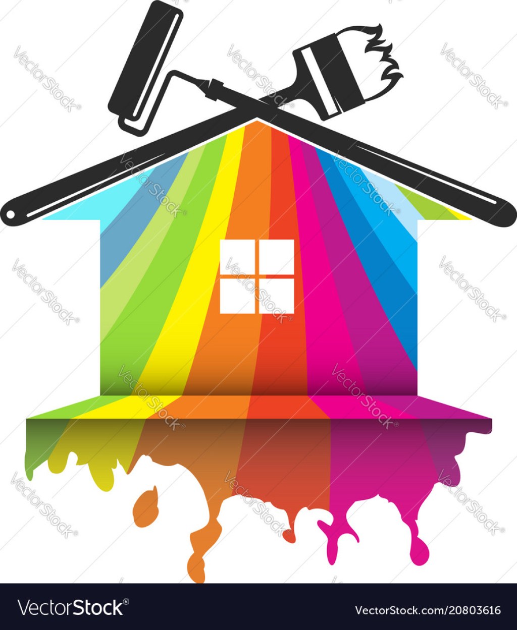 Picture of: Design for house painting Royalty Free Vector Image