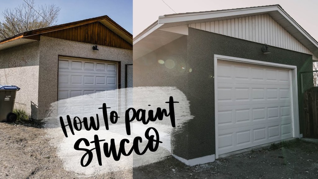 Picture of: How To Paint Stucco Exterior  Detached Garage Makeover