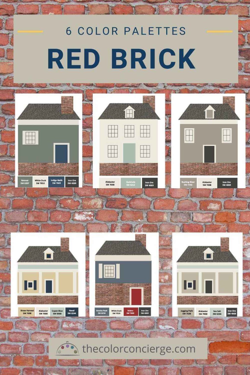 Picture of: More Palettes for Red Brick Houses  Red brick house exterior