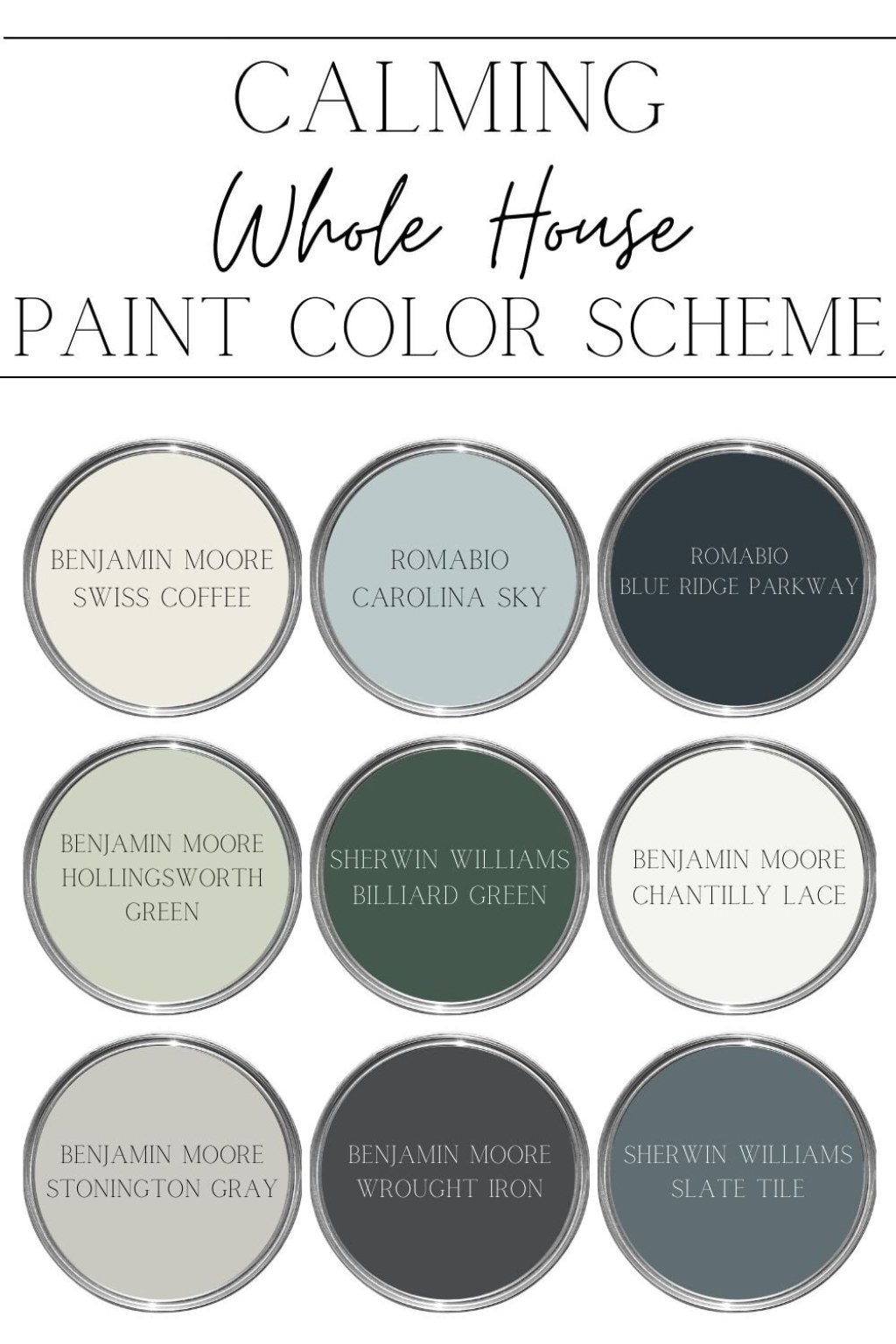 Picture of: Our Calming Whole House Paint Color Scheme – Bless’er House