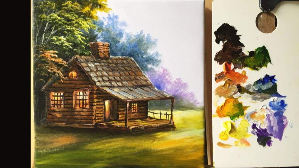Picture of: Painting The Basic House In Acrylics – Lesson
