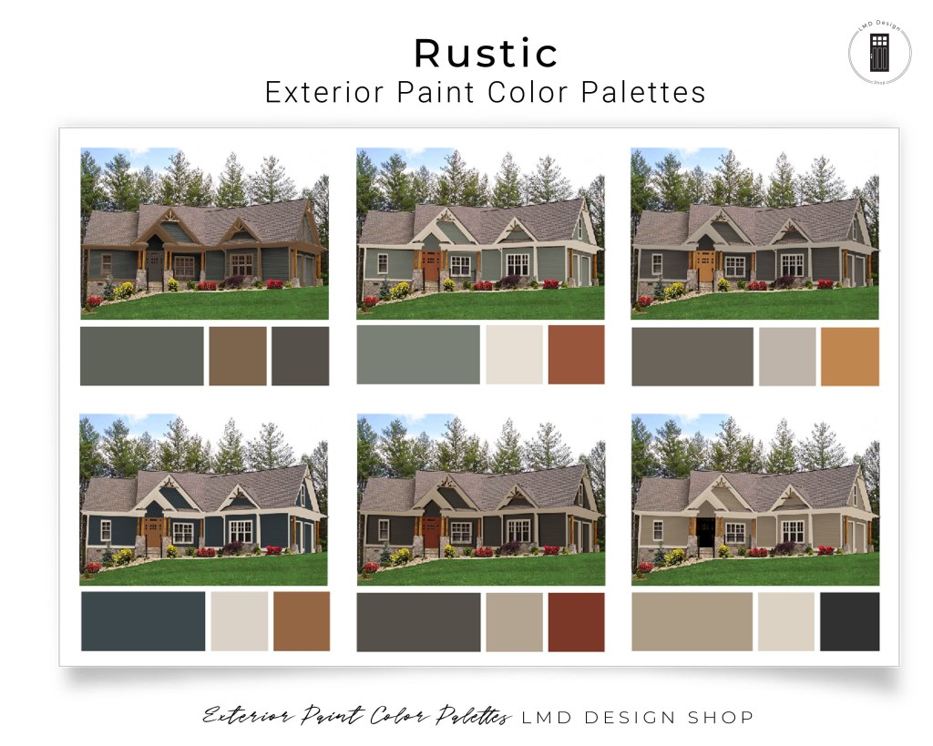 Picture of: Rustic Exterior Paint Color Palettes Paint Colors for – Etsy