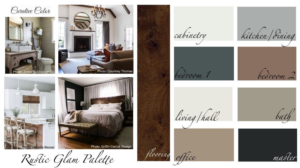 Picture of: Rustic Glam Interior Paint Color Palette – Etsy