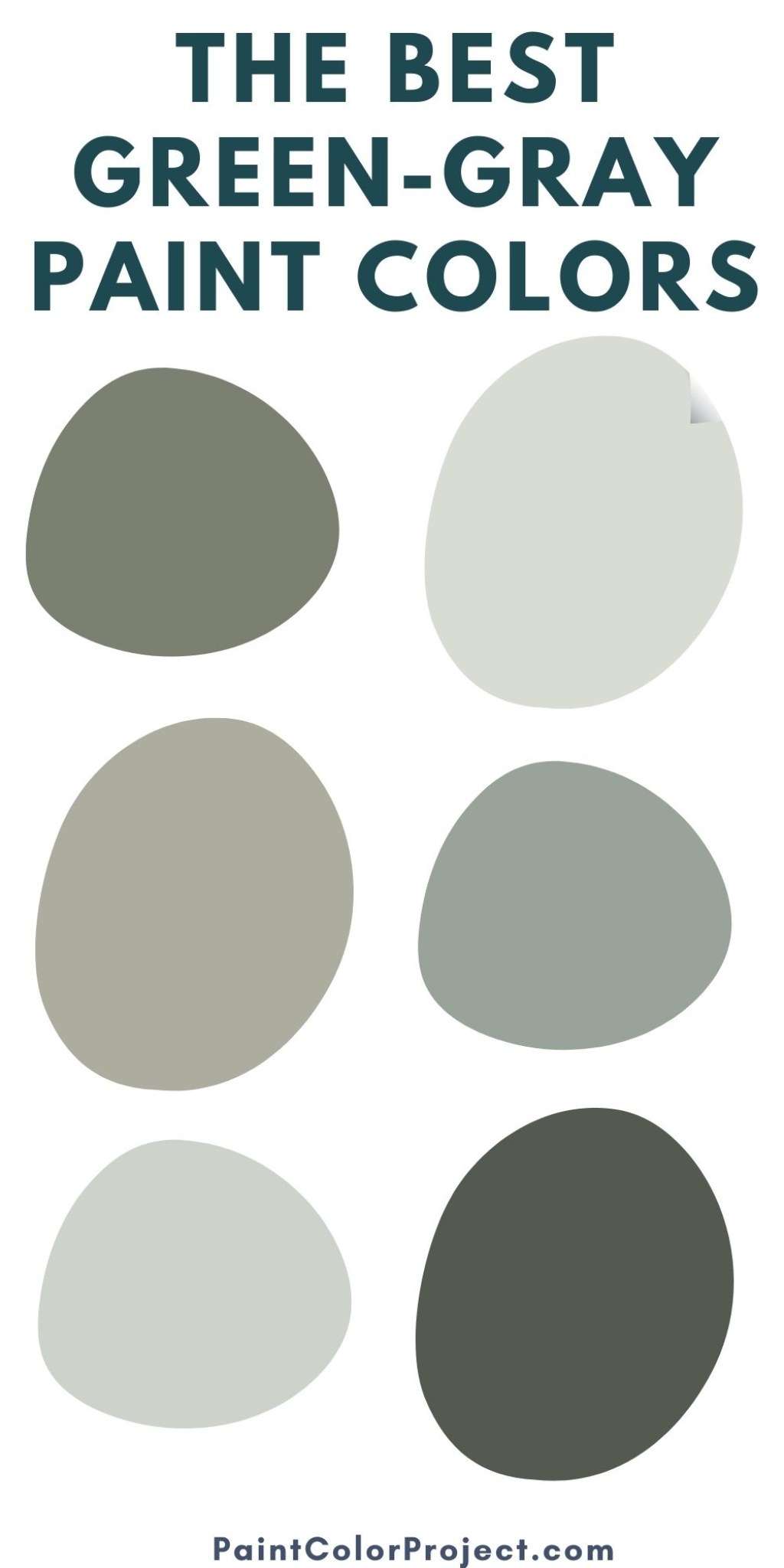 Picture of: The  best green-gray paint colors for  – The Paint Color Project
