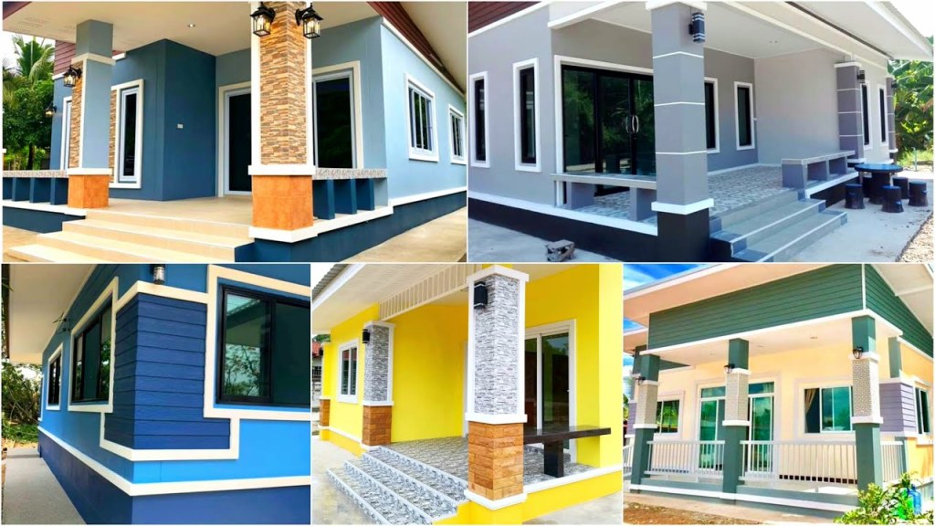 Picture of: Top  House Painting colours Outside   Exterior Wall Paint Color  Combinations Ideas