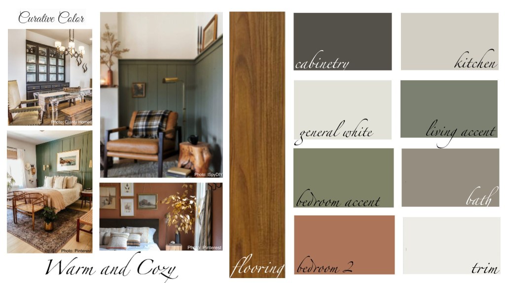 Picture of: Warm and Cozy Interior Paint Color Palette – Etsy